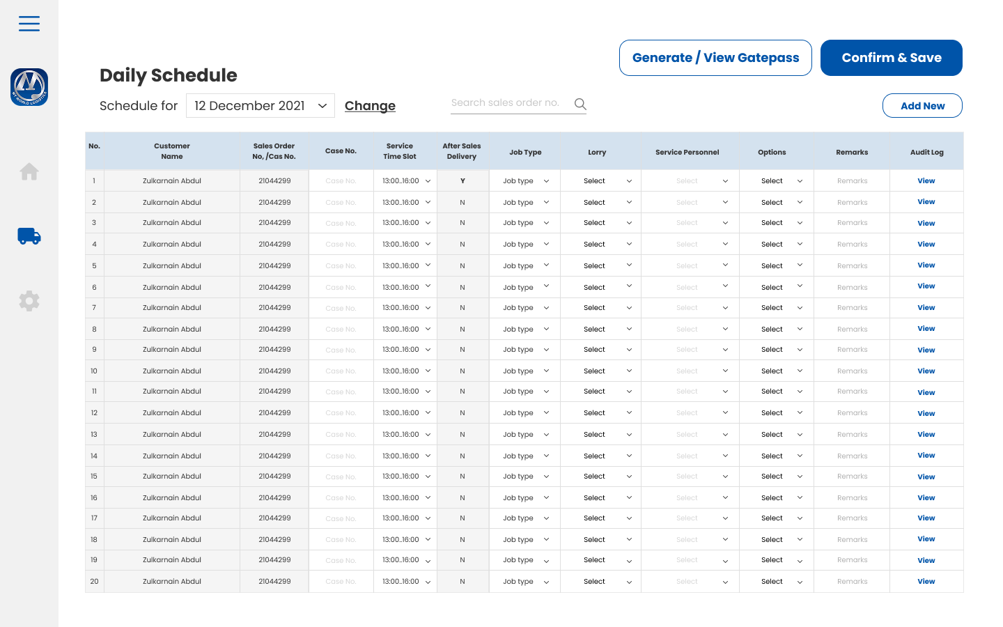 MyWorld Logistics — IKEA Delivery Operations screenshot 1